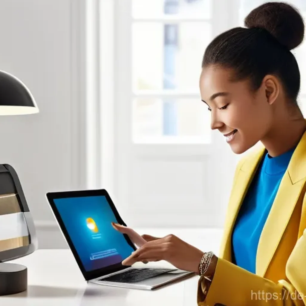 전자상거래 실무에서 경험한 성공적인 마케팅 사례 - **Prompt:** A young, diverse adult, comfortably dressed in stylish casual wear, is intently interact...