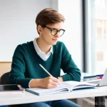 전자상거래 필기 시험의 난이도별 학습 전략 - **Prompt 1: Focused E-commerce Study Session**
    "A young adult, approximately 20-25 years old, of...